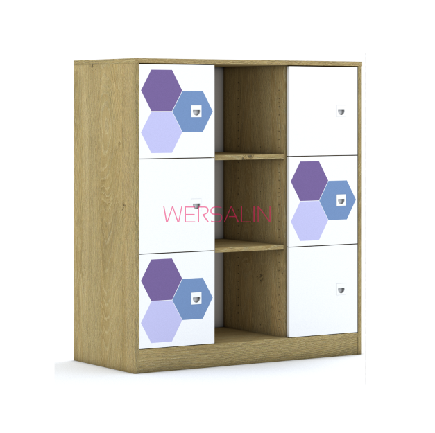 Regał Blox Hex Violet Blue 110 3PP 6F1