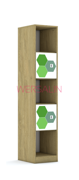 Regał Blox Hex Green 40 5P 2F1