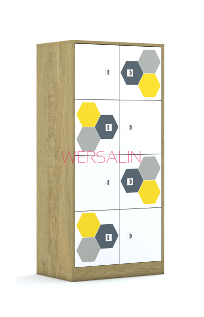 Szafa Blox Hex Yellow Grey 70 4PP 8F1