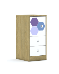 Regał Blox Hex Violet Blue 40 2P 1F1 2S