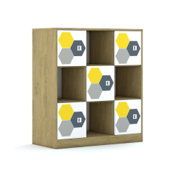 Regał Blox Hex Yellow Grey 110 3PP 5F1