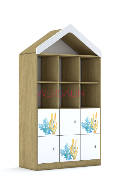 Regał Blox Ocean 110 4PP 6F1 z daszkiem