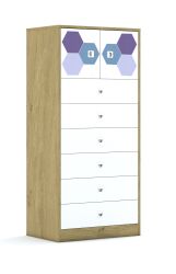 Szafa Blox Hex Violet Blue 70 4P 2F1 6S