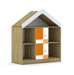 Regał Blox Pastel 110 2PP 2F1 z daszkiem