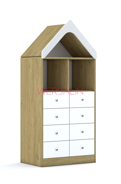 Regał Blox Base 70 3PP 8SB z daszkiem