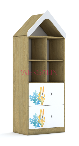 Regał Blox Ocean 70 4PP 4F1 z daszkiem