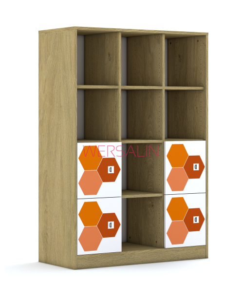 Regał Blox Hex Red 110 4PP 4F1