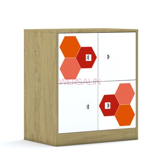 Szafa Blox Hex Red 70 2PP 4F1