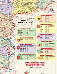 Województwo mazowieckie - mapa administracyjna