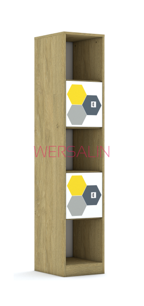 Regał Blox Hex Yellow Grey 40 5P 2F1