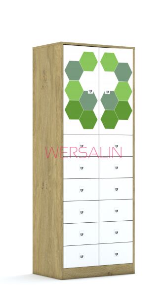 Szafa Blox Hex Green 70 5PP 2F2 12SB